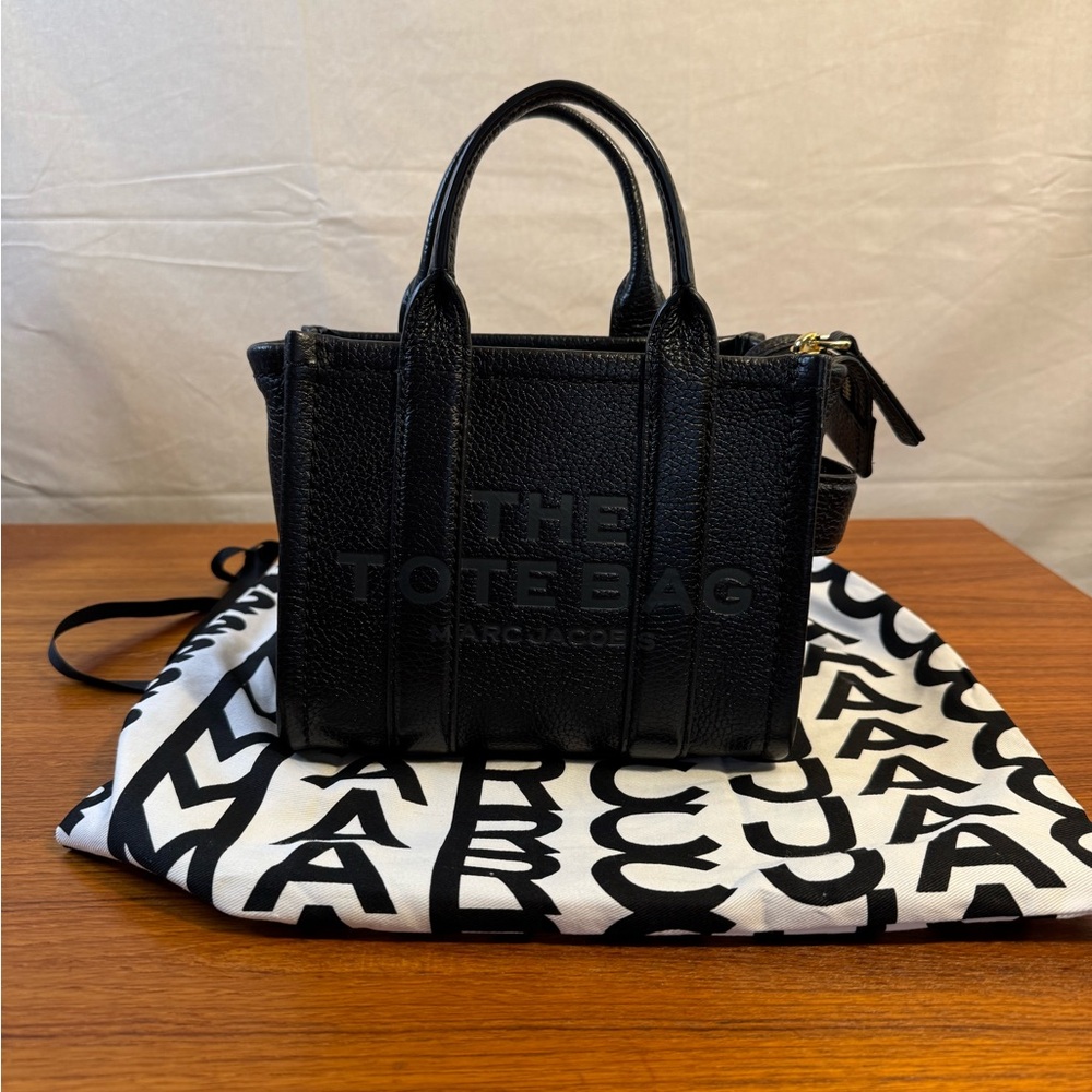 Authentic Marc Jacobs Black Leather Mini Tote